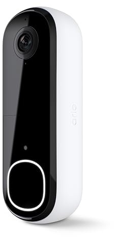 Arlo Video Doorbell HD | 2nd Gen | Wireless/Wired Option, 2-Way Audio, Night Vision, Head to Toe Video View, Integrated Siren | Live Stream | Real Time Notifications |180 Deg Wide View, White