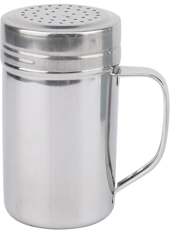 Flour Sugar Salt Shaker - Stainless Steel Spice Bottles Salt Pepper Dispenser Shaker with Handle Sugar Seasoning Container for Barbecue Powder Salt Outdoor BBQ