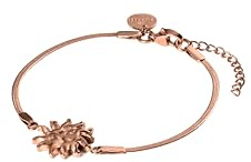 Purelei Iconic Sun Armband – filigranes Snake-Chain-Armband mit Sun-Charm – Edelstahl, 14K/18K vergoldet – 16–19 cm – eleganter Schmuck mit Bedeutung – Wasserfest (Rosegold)