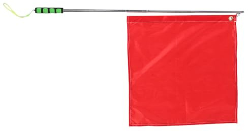 Kisangel Bandiera di Segnalazione per Arbitri Equestri Asta Telescopica da 12 M Bandiera Rossa Resistente Agli Strappi per Addestramento Cavalli e Salto Ostacoli All’Aperto