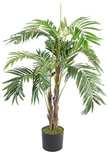 Leaf Large Artificial Palm Tree, Mixed Materials, Green, 120cm