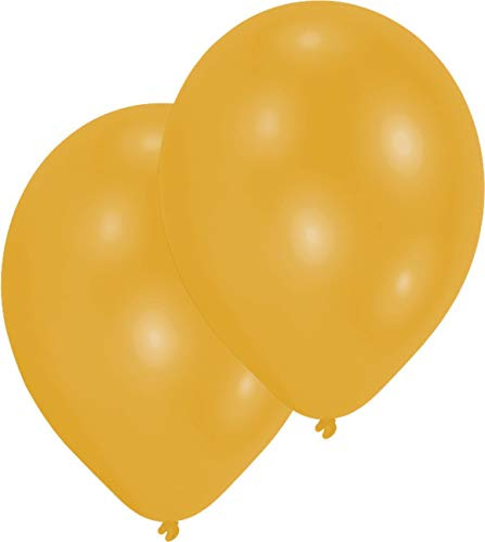 Amscan 9904945 - Globos de látex (50 unidades), color dorado , color/modelo surtido