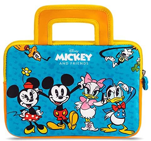 Pebble Gear Mickey Mouse Tablet-Tasche - Disney Tragetasche für 7 Zoll Kinder Tablets, für den Kindergarten & Reisen, extra Fach für Spielzeug, Kabel & Zubehör, Maße 23x 16.5X 2cm