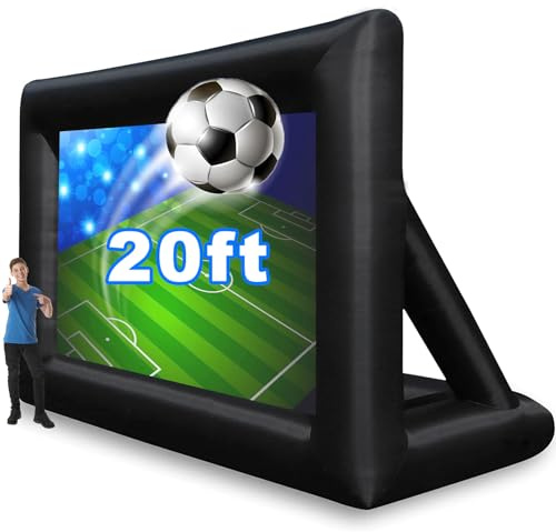 GZKYYLEGS 20 Feet Inflatable Outdoor and Indoor Theater Projector Screen