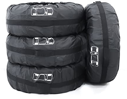Mify Reifentaschen, Ersatzradabdeckungen, Reifen Rad Staubschutz, Rad Staubschutz, Reifen Aufbewahrungstasche, Rad Reifen Aufbewahrungstaschen 4er Set, 19-23 Zoll Reifen, L