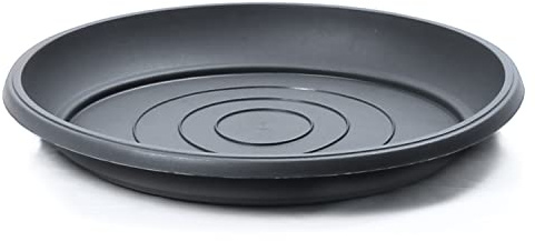 Plato para maceta Ø46 cm para maceta negro redondo maceta para plantas Flores POD46 de interior exterior redondo de plástico