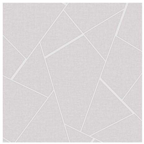 Superfresco Quartz Fractal Metallic Grey and Silver Geometric Wallpaper
