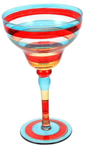 CONGARTENO Vidrio Pintado Mano Copa De Margarita Cristalería Decorativa Pintada Para Cóctel Vino y Postre