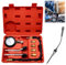 9 Stück Kompressionsprüfgerät mit Zündkerzenprüfgerät, Kompressionsprüfer Tester Kit, Kompressionsmesser mit 4 Adapter, 0-20 bar oder 0-300 psi Meßgerät Drucktester M10 M12 M14 M18 für KFZ LKW Auto