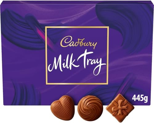 Cadbury Milk Tray Assorted Chocolates Gift Box, 445 g (Pack of 1) | For Birthdays, Anniversaries & Special Occasions, Variety of Flavours, Classic Gift Box, For Sharing