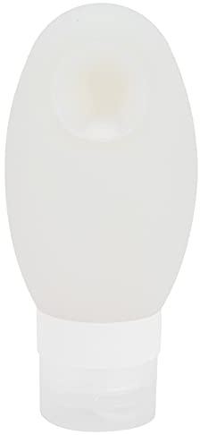 Botella de viaje GRCFUMO 1 PC, botella de viaje, botella de viaje innovadora con taza de succión Botella de almacenamiento cosmético de silicona portátil para exteriores (Blanco)