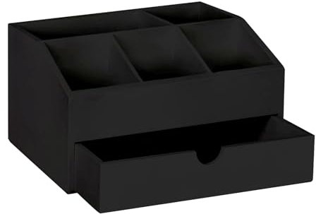 Generico Organizer Caffe Cialde - Organizer Per Bancone Della Stazione Caffè - Cestino Porta Cialde Caffè In Legno Con Cassetto - Contenitore Multiuso Per Cucina, Bar E Ufficio