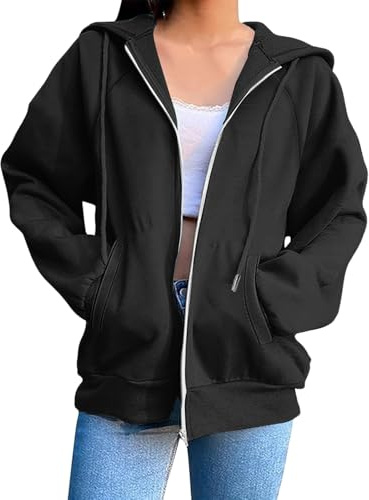 Generisch Chándal para mujer azul elegante chaqueta con cremallera sólida para el día a día manga larga pijama anime