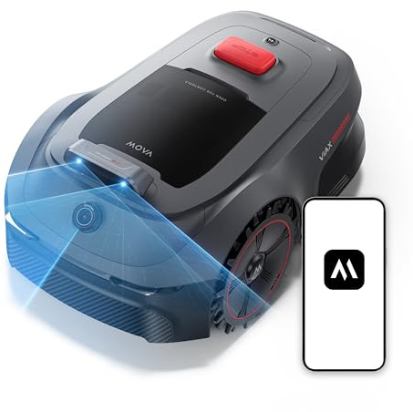 MOVA ViAX 500, Robot cortacésped, mapeo de 600 ㎡, mapeo automático con IA sin RTK, LiDAR de 360° + Visión Dual con IA, esquivación de obstáculos Inteligente, trayectorias en Forma de U
