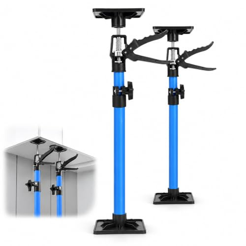Takstöd monteringsstöd, uppsättning av 2 teleskopstöd byggstöd enhandsstöd