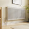 NRG 600x1190 Traditional Colosseum Cast Iron Bathroom Radiator Gloss White 2 Panel