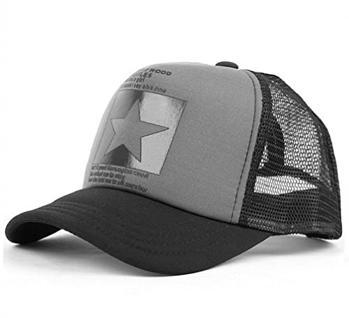 Cozyan Cappello Uomo Donna Cappelli Visiera Regolabile Cotone Casuale All'aperto Movimento Berretto Casuali Cappello Rapper Trucker (Grigio)