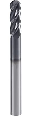 XYunEnZ ISB 4Flutes Carbide Ball Nose end Mill - Micro Grain Carbide End Mill for Alloy Steels/Hardened Steels(1,3/8)