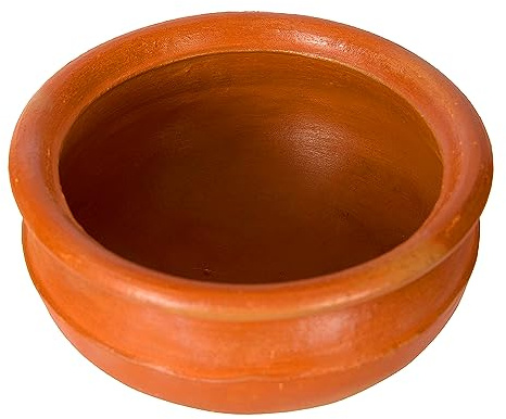Village Decor Clay matlagningsgryta/meen kulambu chatti 2500 ml