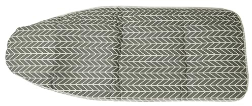 vhbw Bügeltischbezug kompatibel mit Bosch EasyComfort TB 8550 Bügelbrett, Bügeltisch - Bügelbrettbezug, Grau Weiß