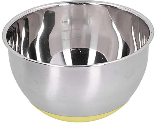 NYSUZHOUJI Mixing Bowls kitchen Bowls with Non Skid Bottoms Stainless Steel Mixing Bowls for Preparation, Mixing, Dough Making (2.5 liters)