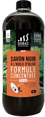 SOBAC Savon Noir concentré - 1L - UAB - Idéal Contre pucerons et fumagine