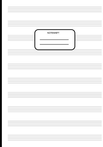 Notenheft: DIN A4 | Schule + Studium | Musik Unterricht Notenheft | Komposition | 100 Seiten | gebunden