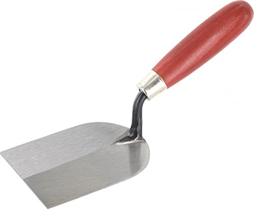 TRIUSO Gipserspachtel geschmiedet - Metall, Bandstahl, Stukkateurspachtel, Trowel, Holzgriff, 100 mm