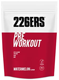 226ERS Pre Workout | Boisson Végétalien en Poudre Pré-entraînement avec L-Arginine AKG, HMB, Créatine et Bêta-Alanine, sans gluten, sans sucre et sans lactose, Saveur Pastèque - 300gr