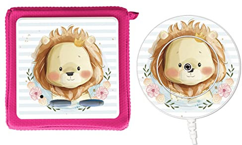 MeinBaby123® Schutzfolie kompatibel mit Toniebox und Ladestation | Schutzcover selbstklebend I Folie Sticker I Toniebox Zubehör (Ladestation Bundle: Süßer Löwe)