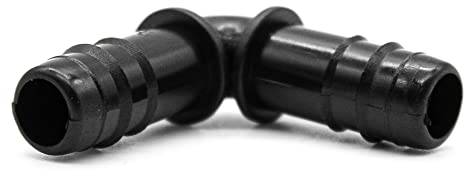 DOJA Barcelona | Winkel für Tropfrohr | Packung mit 25 Stück | Tropfrohr-Bogen | 12 mm | Acetal | Bewässerungsbogen | Tropfrohr-Winkelstück | Ropfbewässerungszubehör für Gartenschlauch