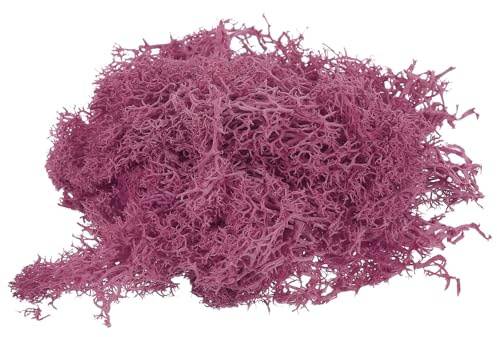 sourcing map 0.35 OZ Moss Fake Craft Moss Artificial Moss Natural Preserved Moss for Craft Arts Floral DIY Project Wall Wedding Garden Patio Table Terrariums Decoration(Rose Red)