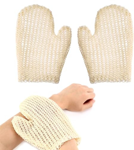2 Stück Peeling Handschuh,Sisal-Duschhandschuh,Massagehandschuhe,Peelinghandschuh körper,Badehandschuhe Für Den Körper Spa-Handtücher Peeling-Handschuhe Für Den Körper Peeling Massagehandschuhe
