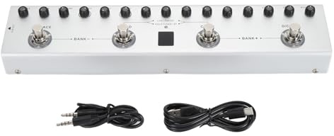 Pedal de bajo de efectos múltiples Pedal digital Efector eléctrico recargable Efector de 36 tonos 9 amp 8 IR para interpretación en vivo y grabación de estudio portátil y práctico