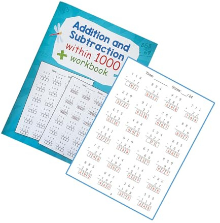 Studentvänlig aritmetik övningsbok multiplikation division träning lätt design hållbar matematik arbetsbok matematik övningsark