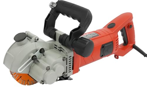 Wall Chaser 5500W 6500RPM Wall Groove Cutting Machine with Adjustable Cutting Depth & Width, Dual Dust Extraction Electric Wall Chaser with Water Pump