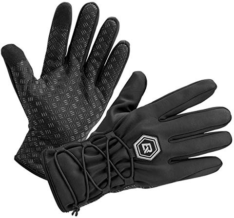 ROCKBROS Guanti da Ciclismo Invernali Uomo Donna, Guanti Lunghi Caldi Traspiranti Touch Screen, Guanti Sportivi Antivento per MTB, Bicicletta, Corsa, Guida, Escursionismo, Arrampicata, Sci