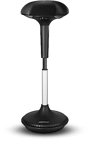 DESKSPACE Wobble Ergonomischer Sitz- & Stehhocker [ORIGINAL] – Höhenverstellbarer Bürohocker & Stehhilfe mit Wipp- & Wackelfunktion, Arbeitshocker zur Vorbeugung von Rücken- und Nackenschmerzen