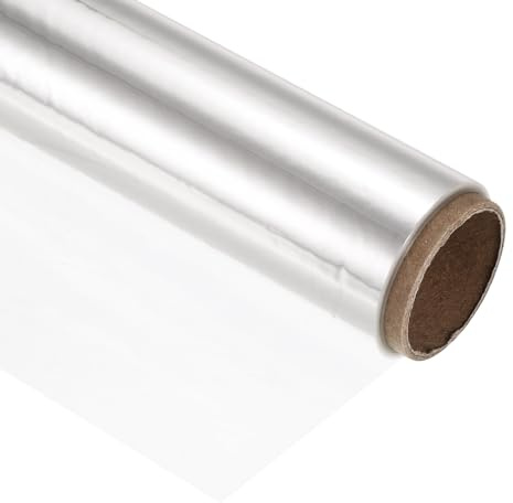 PATIKIL Trasparente Fiore Involucro Carta, 49ft x 16in Involucro Rotolo Regalo Involucro 2.2 Mil Pellicola Spessa per Artigianato Involucro, Trasparente