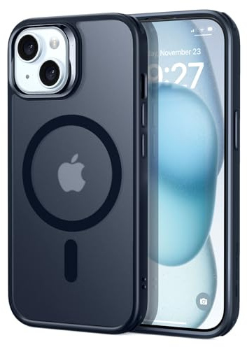 ESR für iPhone 15 Hülle, Kompatibel mit MagSafe, Militärnorm Schutz Magnetisches HandyHülle Case für iPhone 15, Vergilbungsbeständig Kratzfeste Rückseite, Classic Series Schutzhülle, Mattschwarz