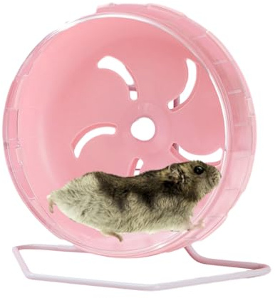 Zankie Ruota per Criceti Silenziosa 14 Cm Ruota per Esercizi per Criceti Altezza Regolabile Ruota per Criceti da Corsa Silenziosa per Criceti Nani Siriani Gerbilli Topi Ricci