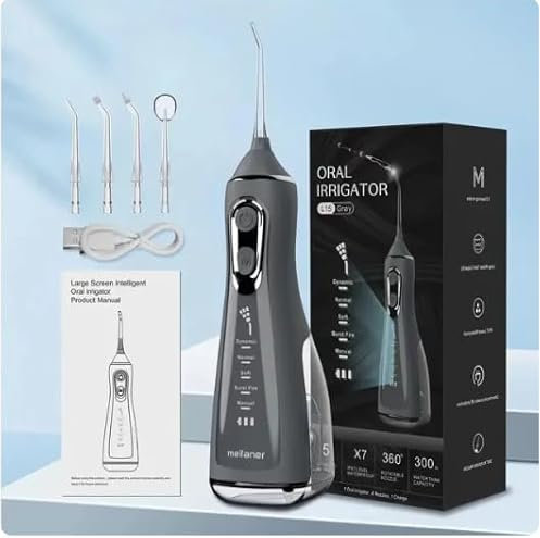 Irrigateur buccal, détartreur dentaire, jet d'eau dentaire portable, 350ml, IPX6, nettoyeur de dents étanche, réglage à 5 vitesses