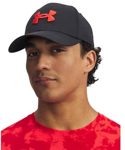 Under Armour Herren Blitzing Cap Stretch Fit (005) Schwarz/Racer Red, X-Large/XXL