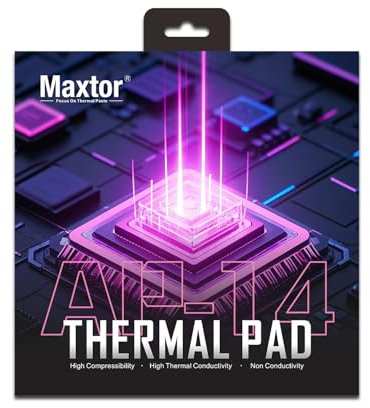 Maxtor Thermal Pad 16.8 W/mK,Thermal Pads for GPU/CPU/LED/Cooler,Excellent Heat Conduction，High Temperature Resistance (120 * 120 * 2.5mm（1pcs）)