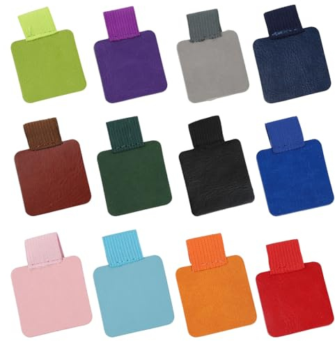 Kaelaxroy Porte-stylo autocollant lot de 12, anneau élastique adhésif pour stylo à fixer sur cahier, agenda, livre, bloc-notes, planner A5/A4, classeur, ordinateur portable, étui, pochette