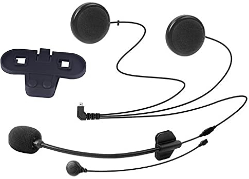 FreedConn Micrófono Auriculares y Juego de Clips, intercomunicador Accesorios para T-COMVB y T-COMSC Casco de Motocicleta Interfono Bluetooth Intercomunicador (Versión Anterior a 2021),8Pin