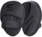 SAWANS® Box Fokus Pads Haken und Stoßhandschuhe, Leder, Kickboxen, MMA, gebogener Arm, Schlagschild, Schlagen, Zielpolster, Kampfsport, Muay-Thai-Training (matt-schwarz)