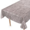 ANRO Tischdecke abwaschbar Wachstuch Wachstuchtischdecke Gartentischdecke Leinen-Optik Pflegeleicht Wasserabweisend 280 x 140 cm (Rechteckig) Grau mit Saum