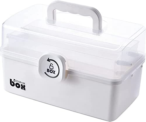 Aaliyahh Hausapotheke Box,Dreilagig Medizinschrank Portable Medikamentenbox Erste Hilfe Kasten Aufbewahrungskoffer Multifunktionaler Medizinkoffer Erste-Hilfe-Kit Für Medikamente Zu Hause（Weiß30cm）