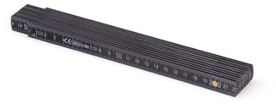 Metrie™ Zollstock - PERSONALISIERT – Gliedermaßstab | Meterstab, Maßstab - 2m - Schwarz - Duplex Teilung, Hergestellt in der EU – Druck mit Namen, Wunsch-Text für Handwerker | BLOCK 52-1 Stück